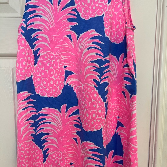 NWNT Lilly Pulitzer‎ Kristen Swing Dress Little Flamenco Blue Haven Pineapple S - Picture 4 of 10